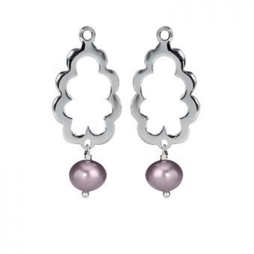 Pandora Pale Violet Pearl Cloud Earrings